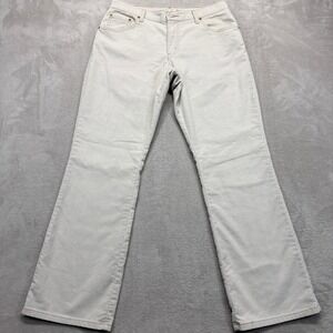 Vintage Levi's 550 Pants Women's 12 M Relaxed Boot Cut Beige Stretch Corduroy